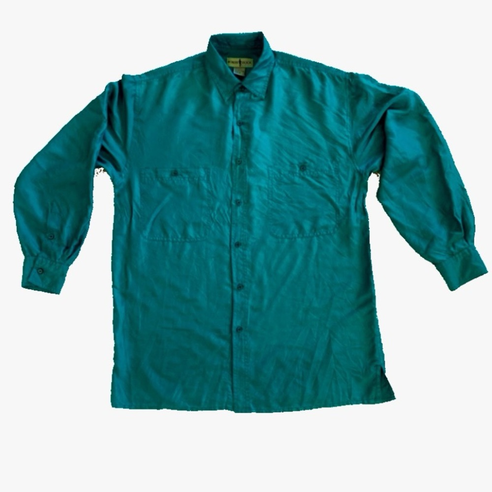 Vintage Robert Stock 100% Silk Long Sleeve Shirt
